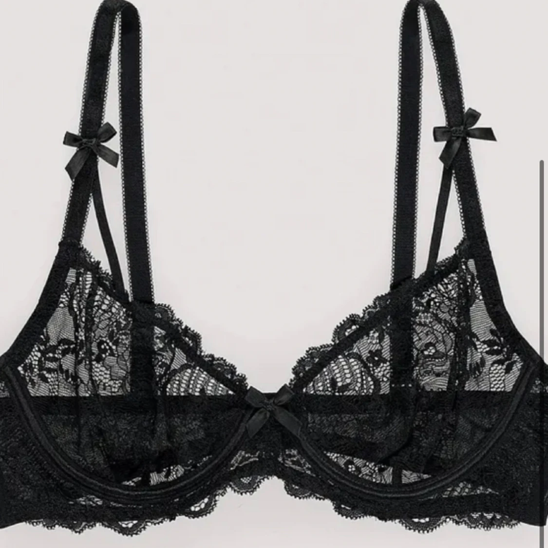 Svart spets BH