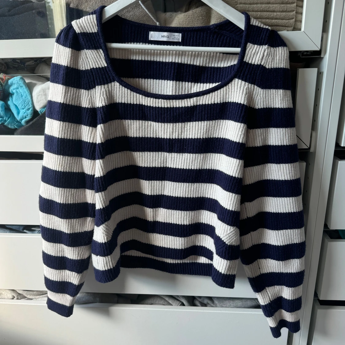 Randig stickad tröja - 92