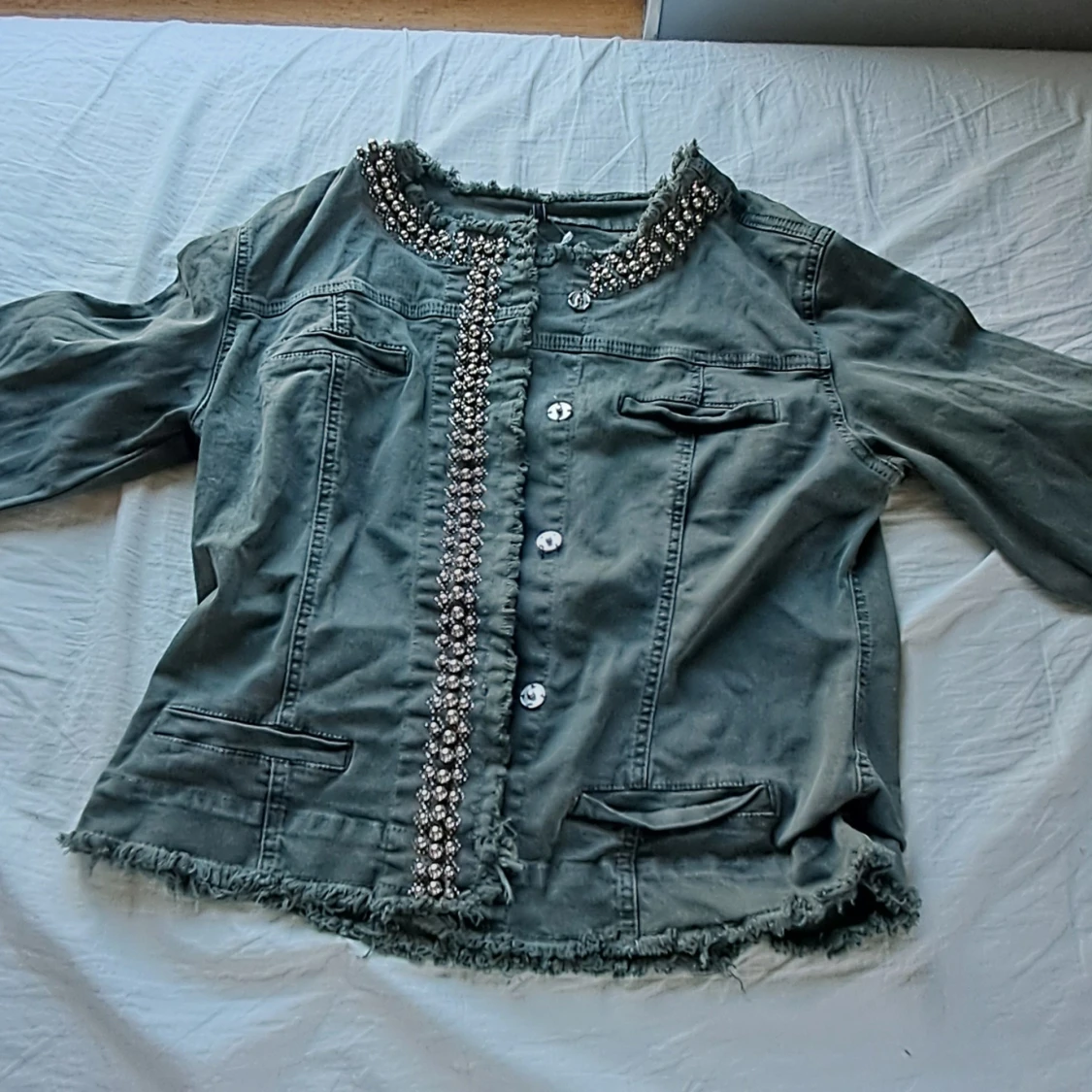 Grön jeansjacka - 90