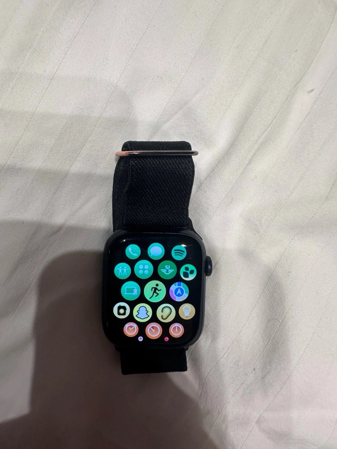 Apple Watch svart med nylonband - 3