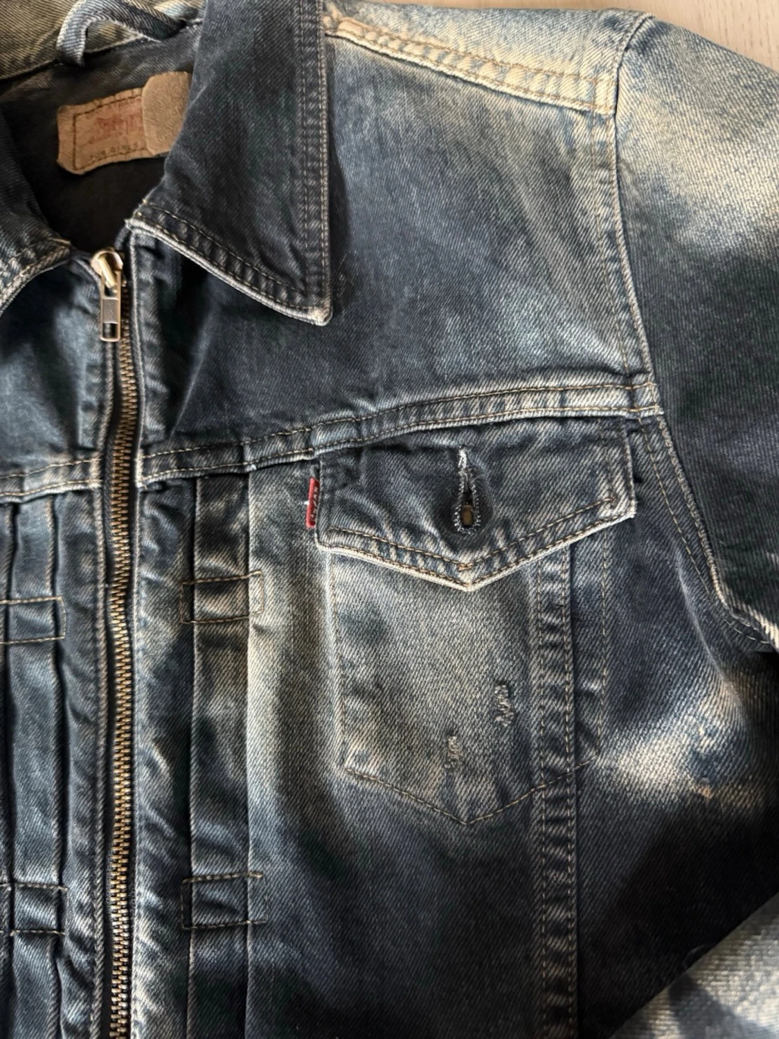 Levis vintage jeansjacka med dragkedja - 2
