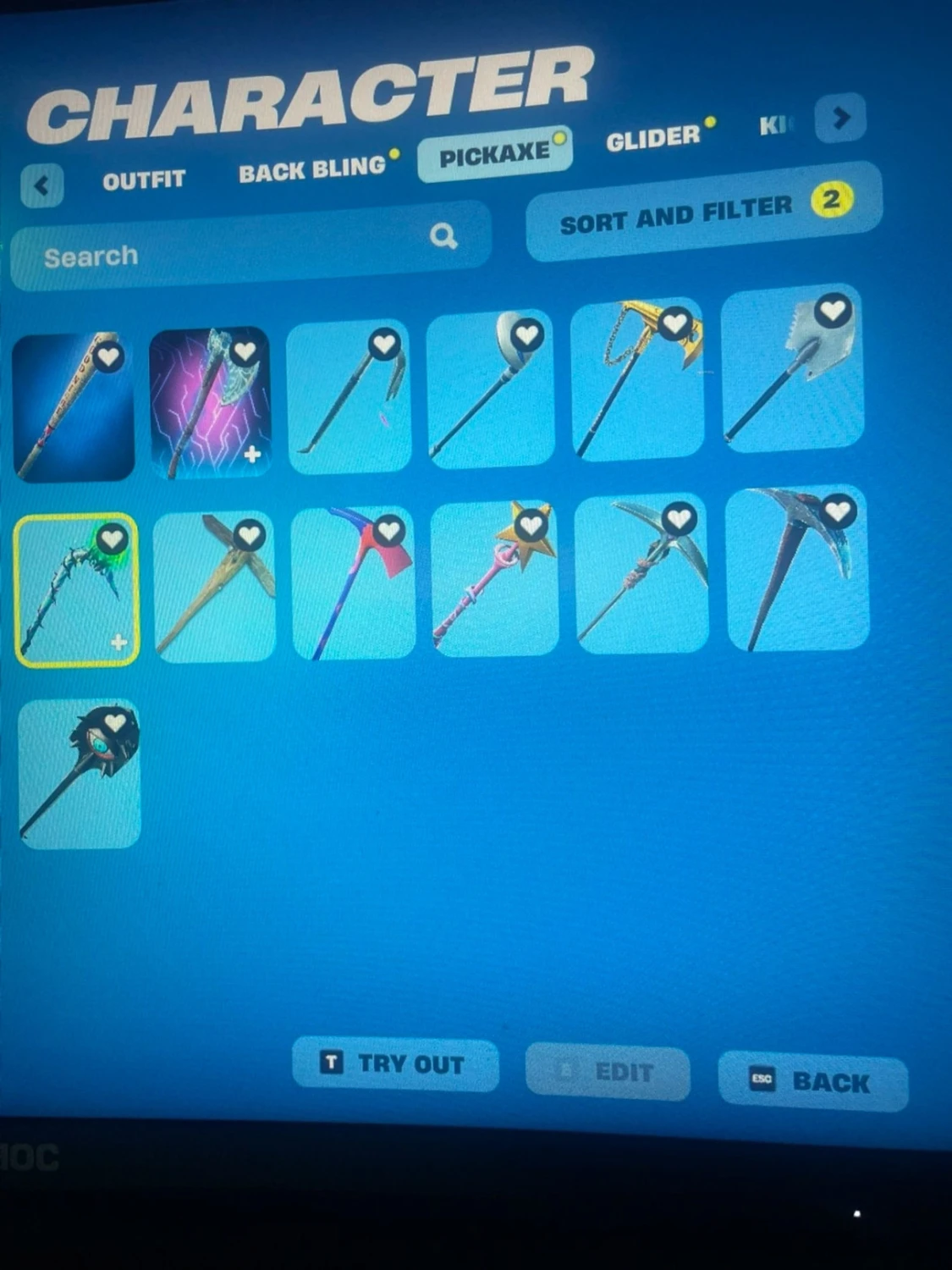 Fortnite-konto med skins och emotes