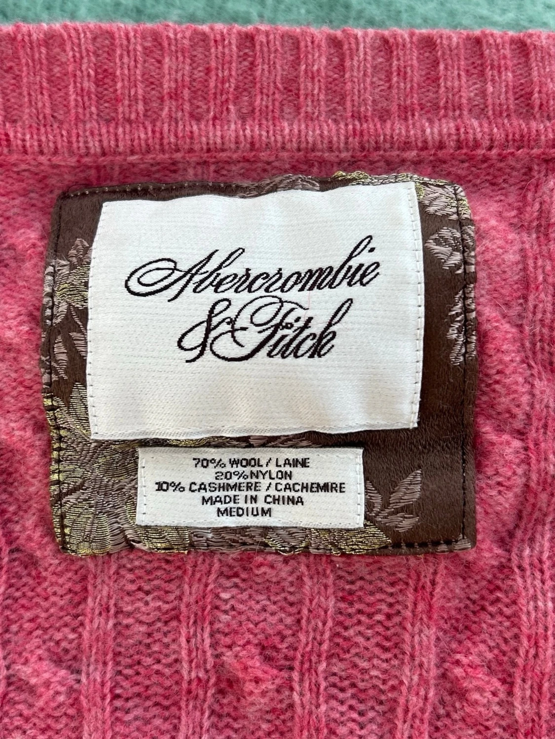 Abercrombie & fitch vintage stickad henley  - 1