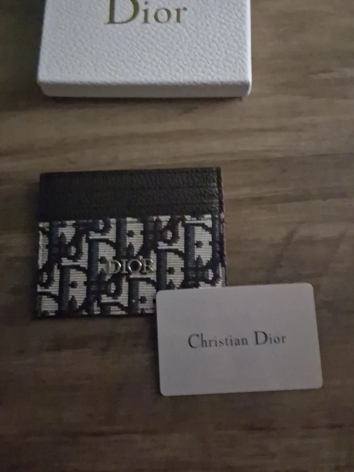 Dior svart kortfodral monogram - 1