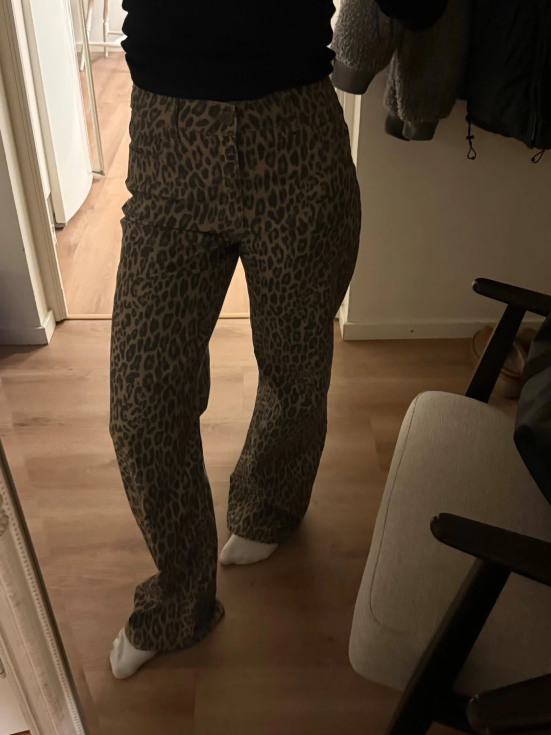 Leopardmönstrade jeans 