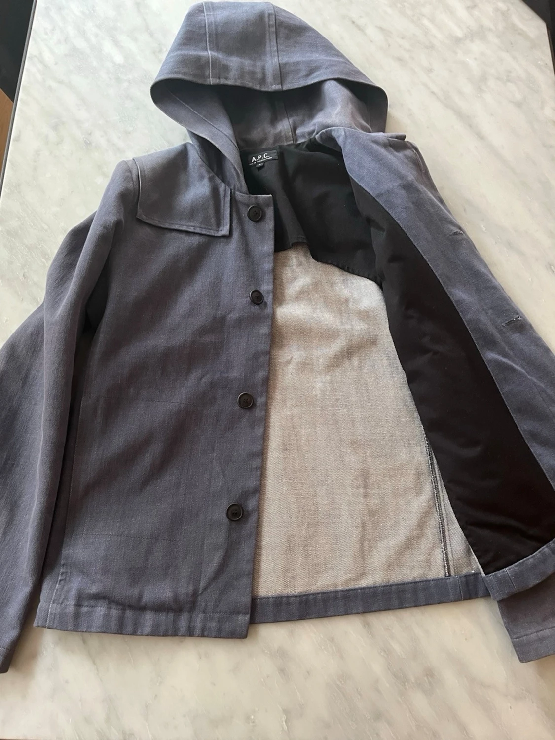 Grå hooded jacka från A.P.C. - 2