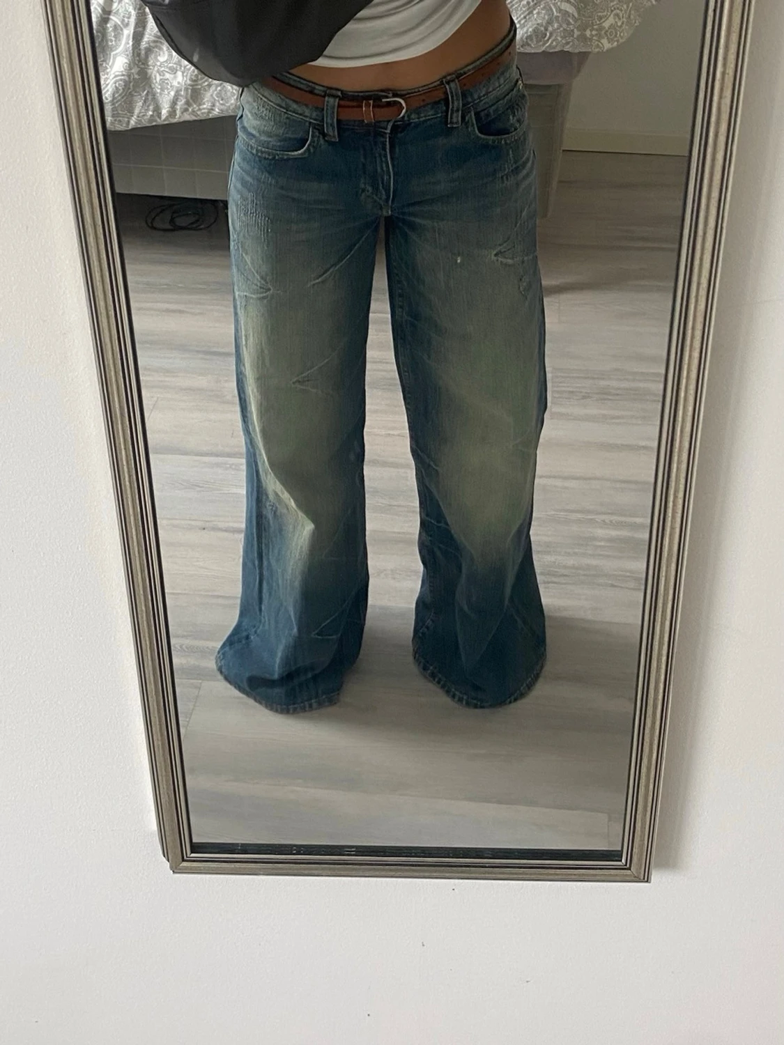 Cheap Monday- Blåa wide leg jeans med vintage-look - 10