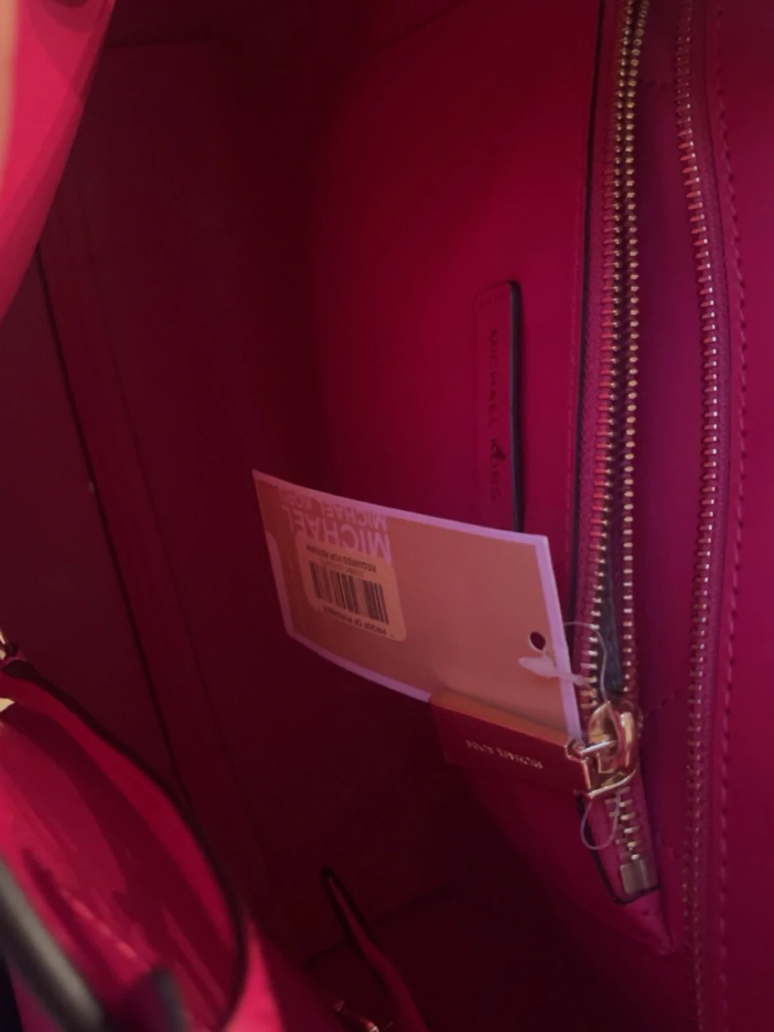 Rosa handväska från Michael Kors (ny skick) - 6