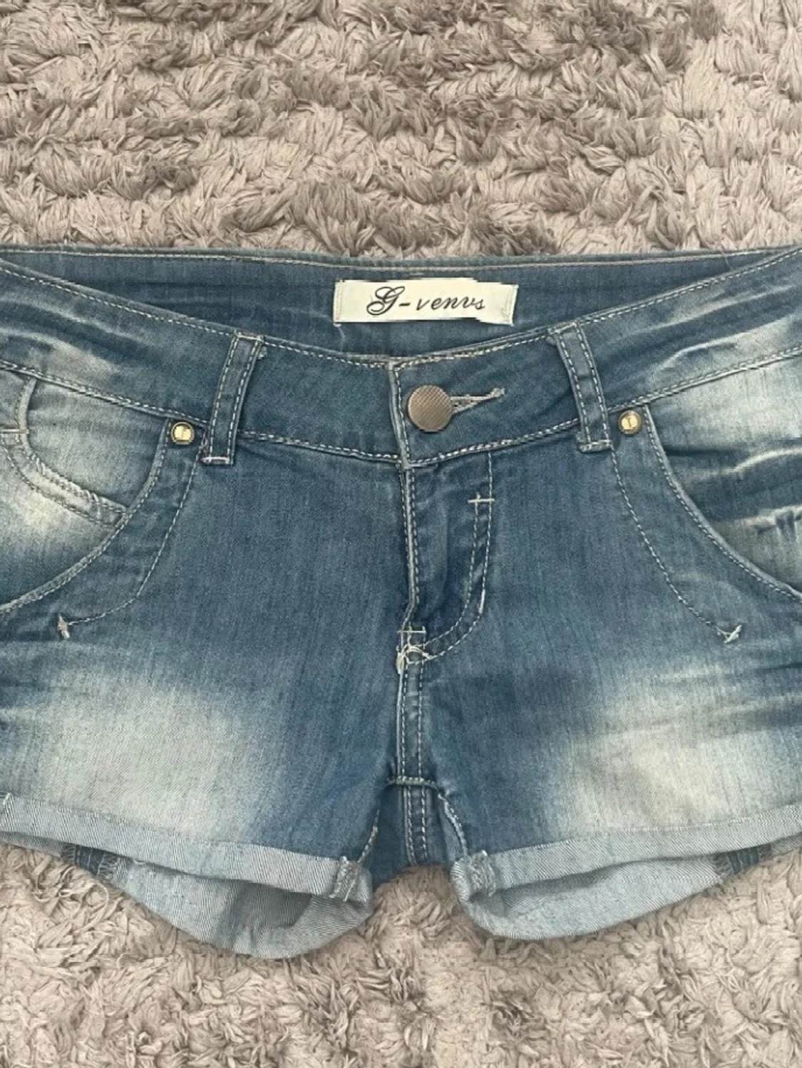 Blå jeansshorts - 2