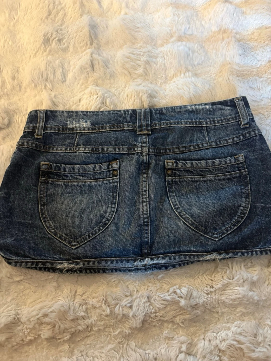 Mörkblå jeanskjol  - 1