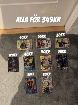Samling fotbollskort  - Säljer en samling med 10 fotbollskort 