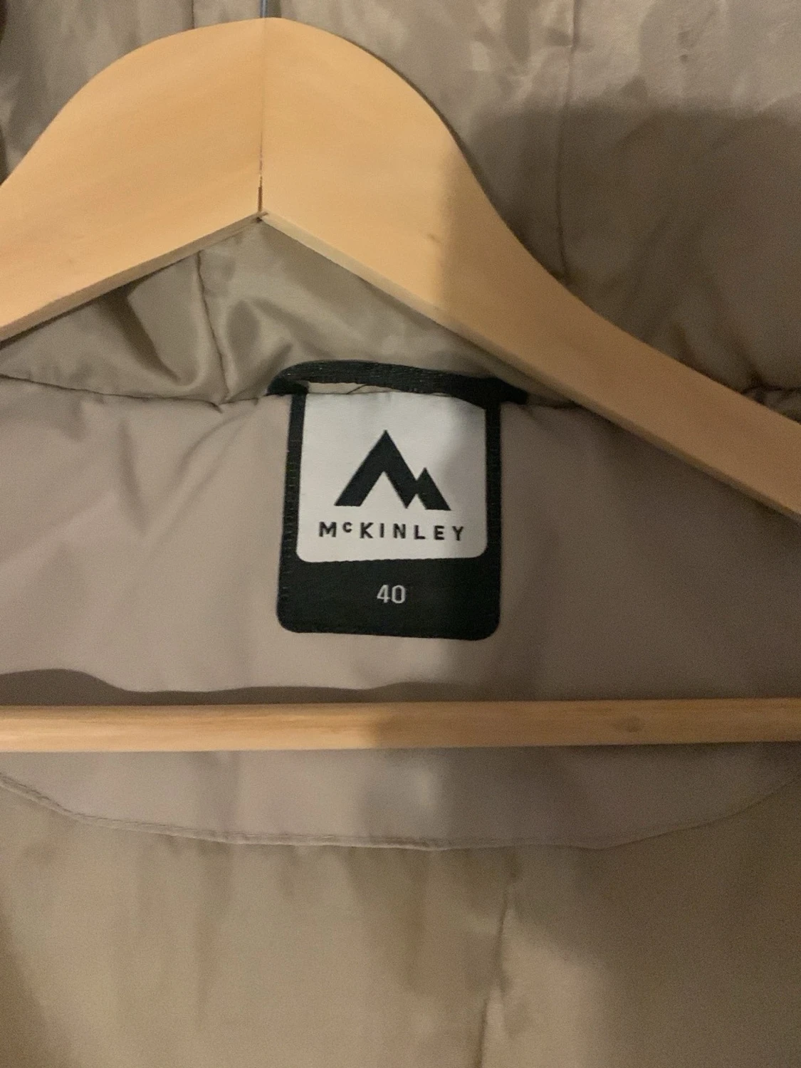 Ljusbeige lång dunjacka McKinley - 1