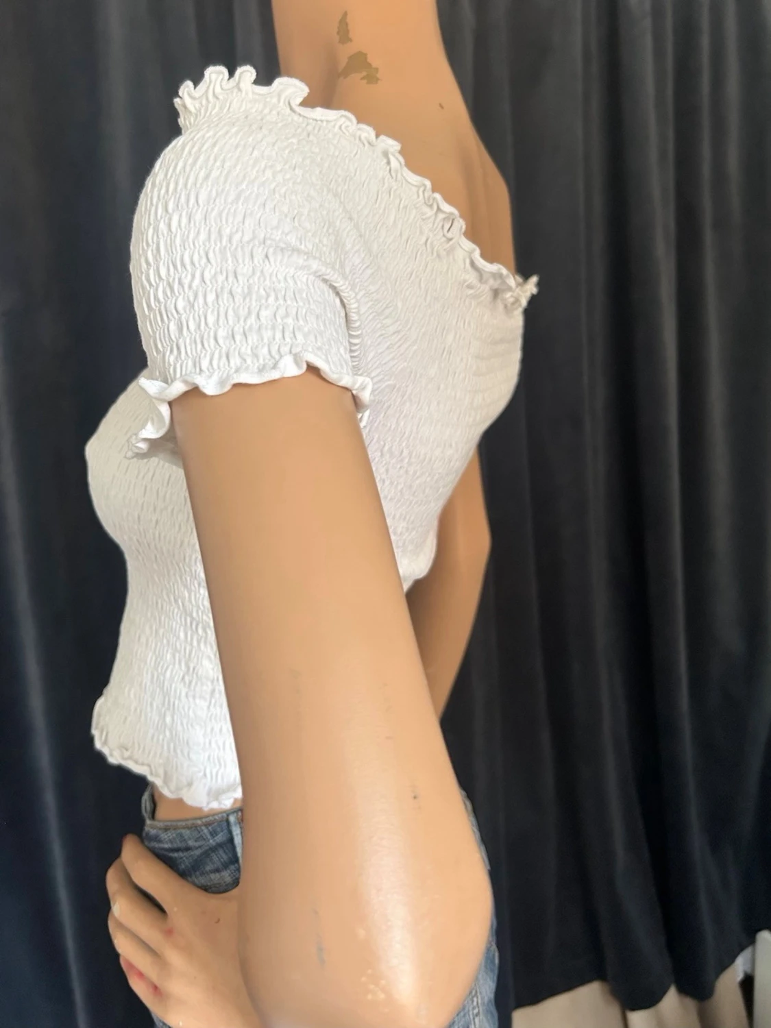 Vit offshoulder topp - 6