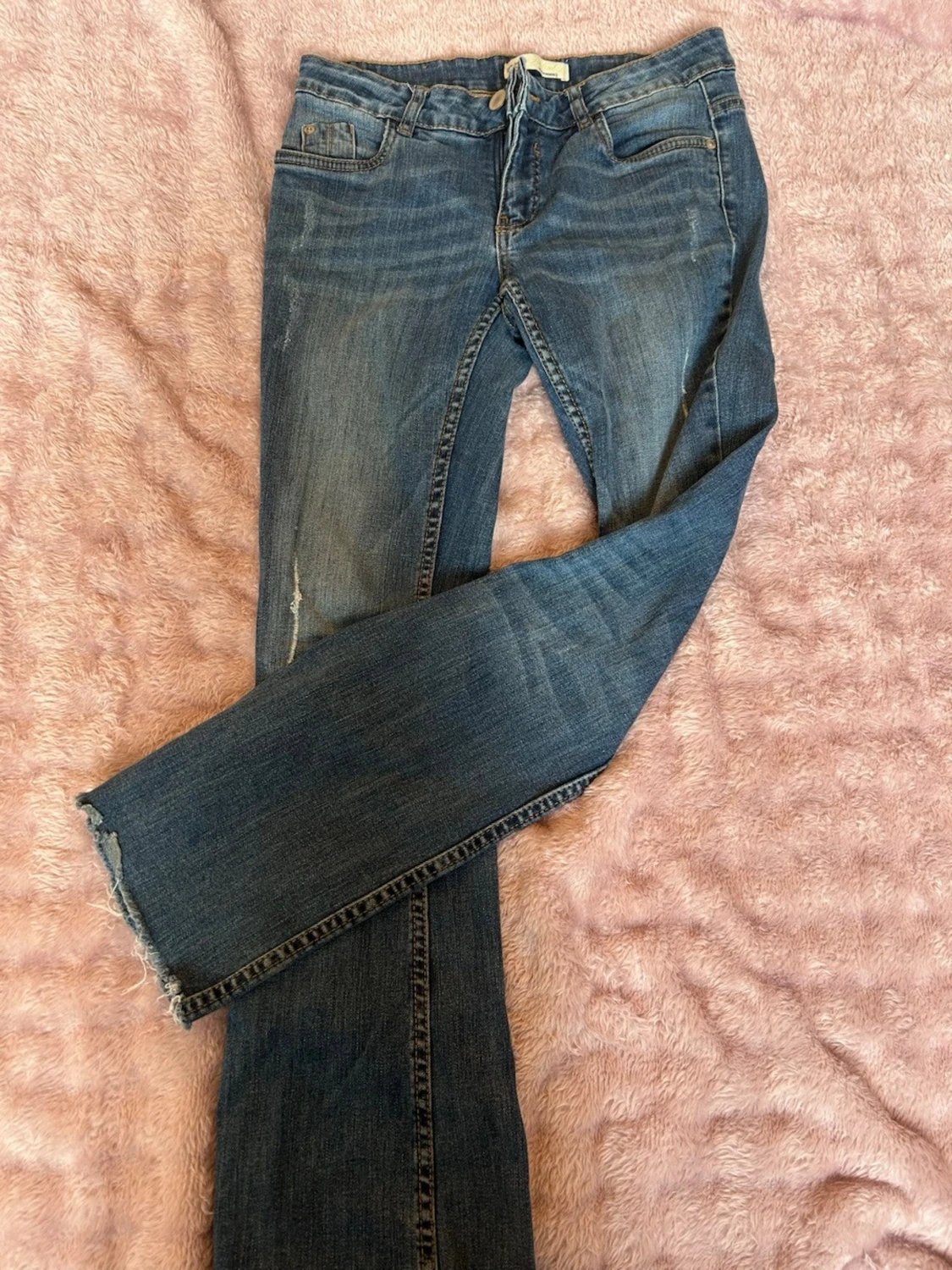 Blå bootcut jeans  - 1