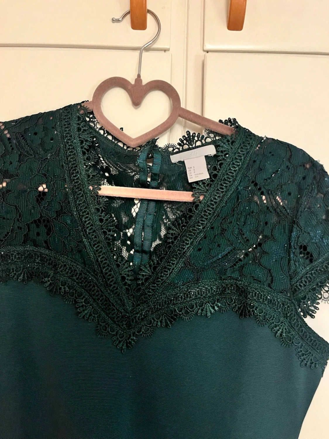 Mörkgrön spets topp  - 2