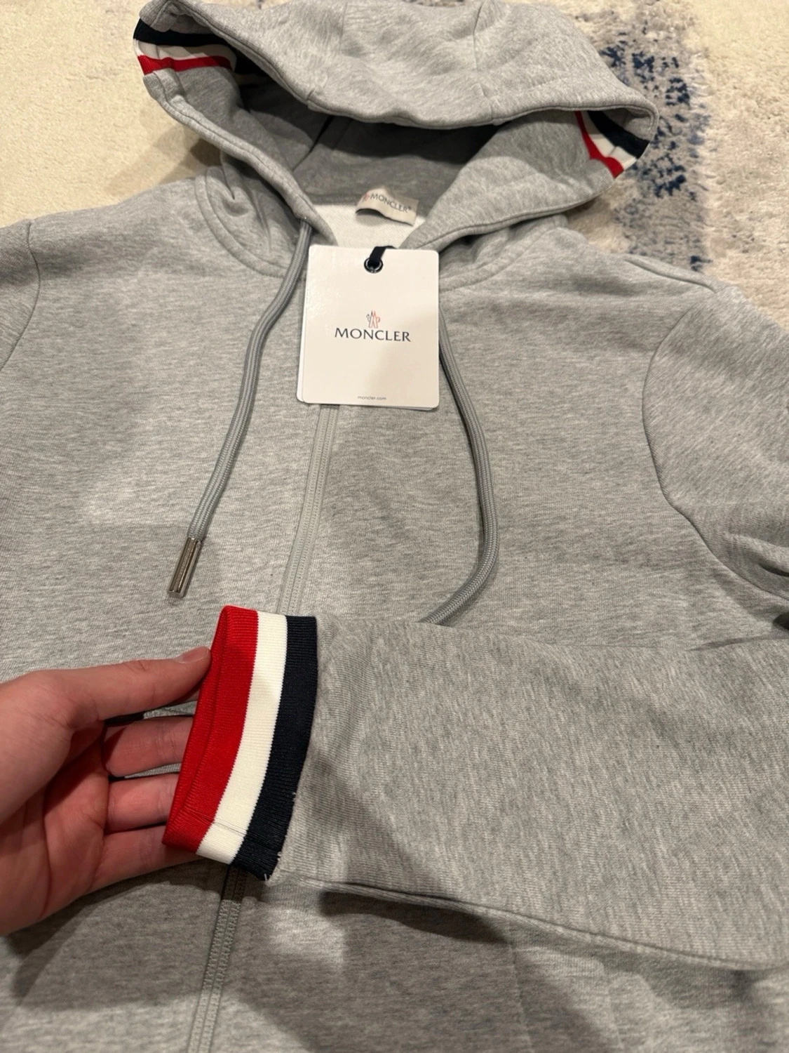Grå Moncler zip hoodie - 2