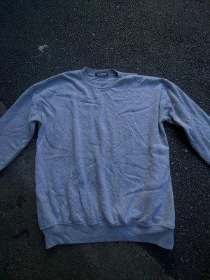 Ljusblå sweatshirt Brandy Melville - En enkel och stilren ljusblå sweatshirt från Brandy Melville. Tröjan har rund halsringning, ribbade muddar vid ärmslut och nederkant samt en avslappnad passform. Perfekt för en chill och casual look.