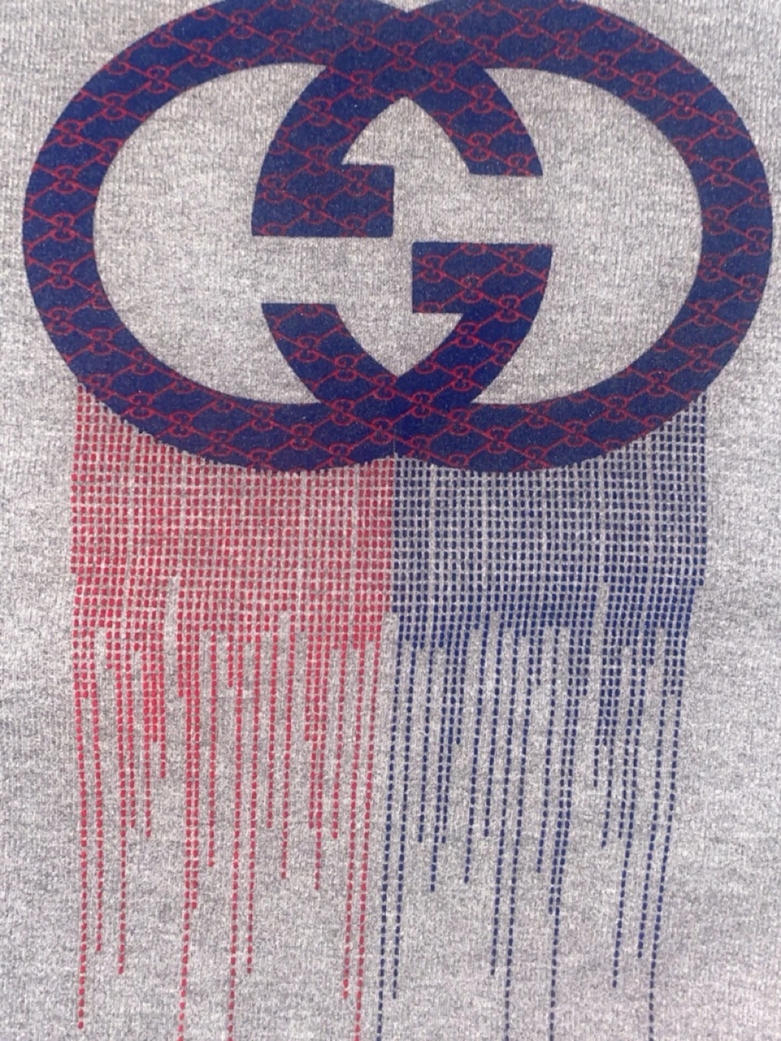Grå sweatshirt med tryck - 3