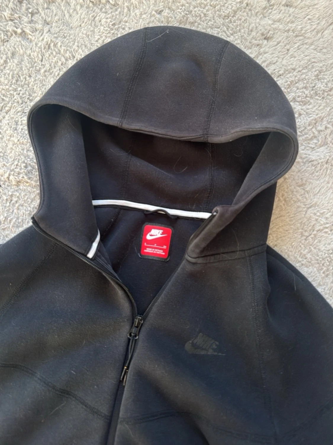 Svart zip hoodie från Nike - 1