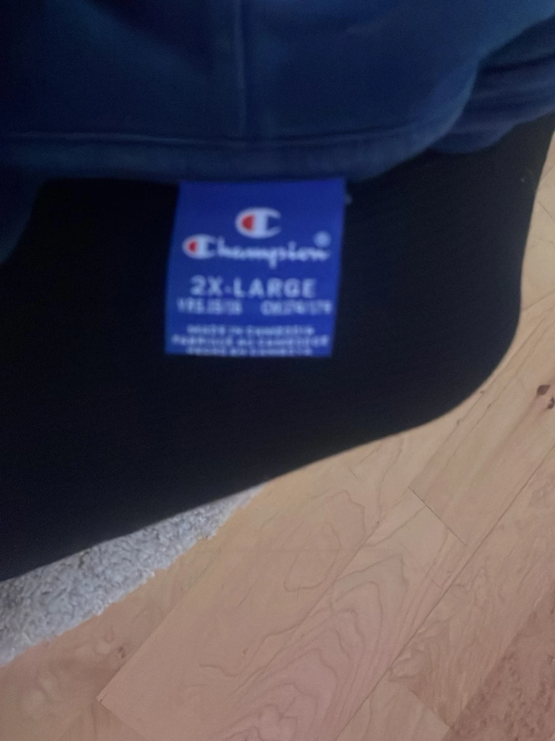 Mörkblå Champion hoodie med logga - 3