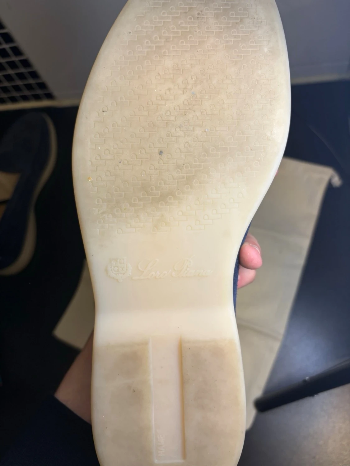 Blå mocka loafers från Loro Piana - 5