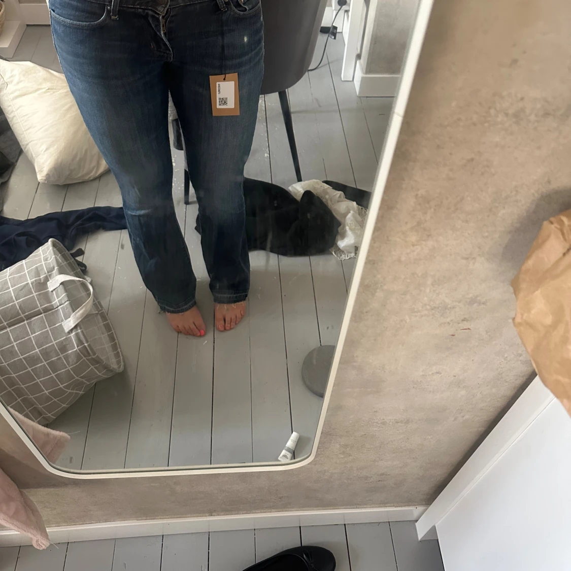 Mörkblå bootcut jeans från Levis