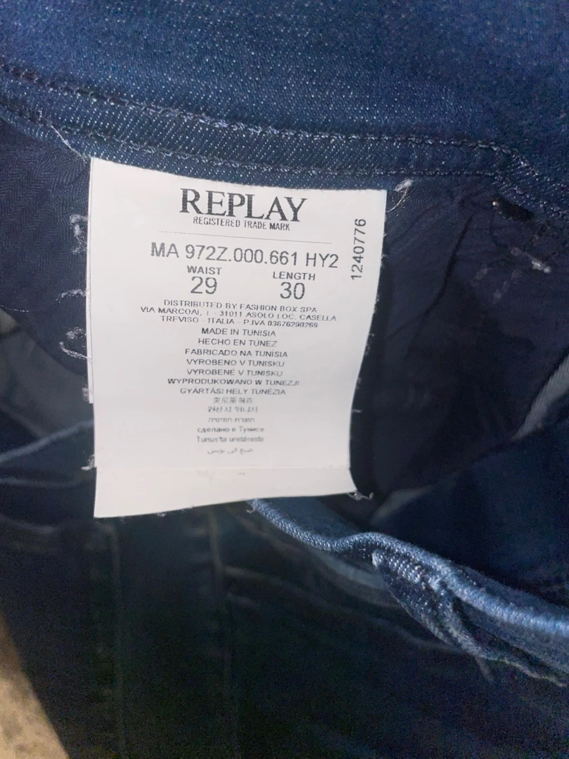 Blå slim fit jeans från Replay - 4