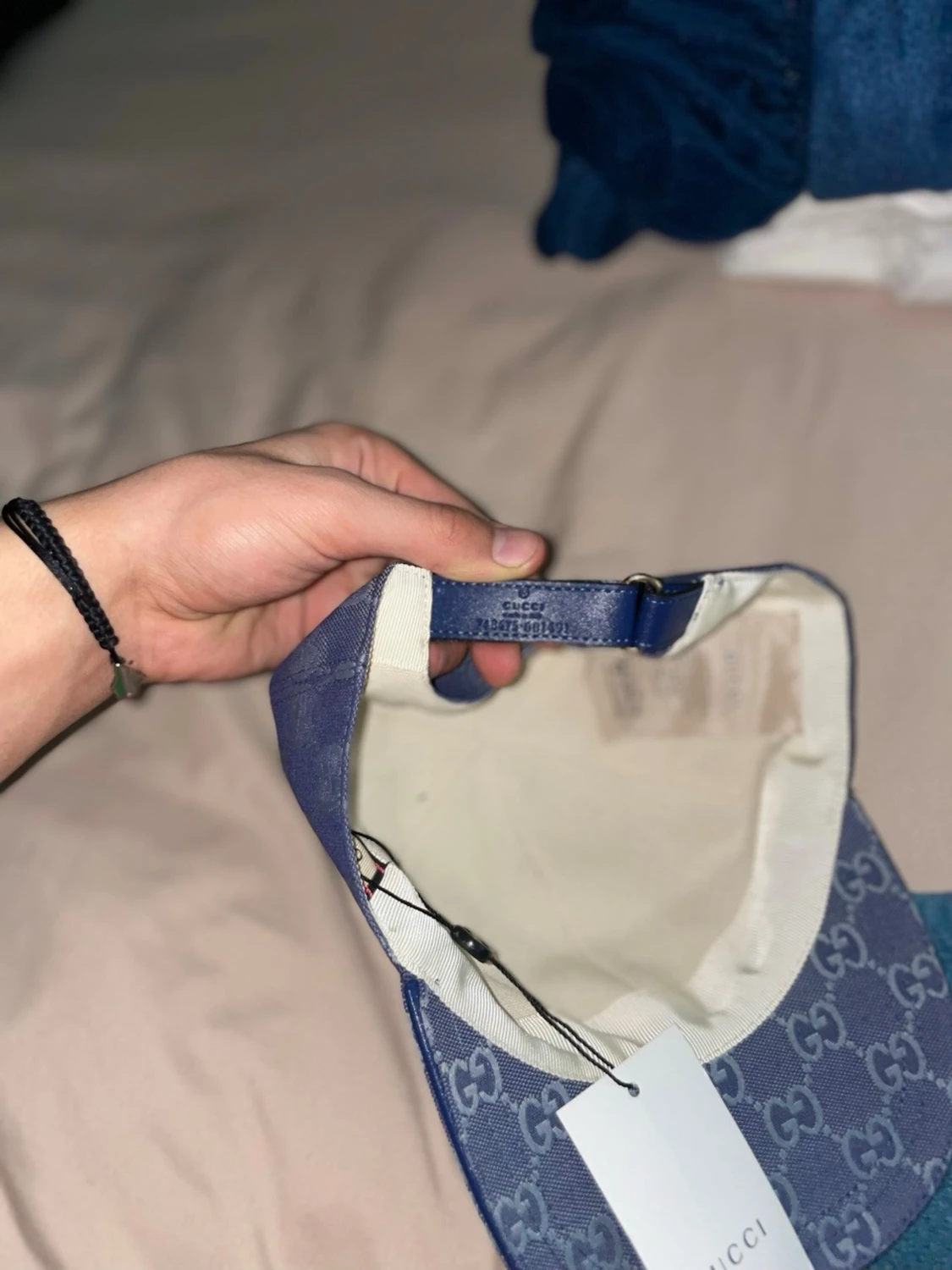 Blå Gucci keps med monogram - 3