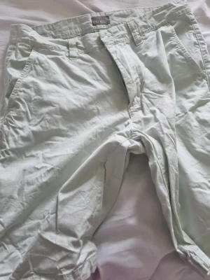 Ljusbeiga shorts från Etirel - Snygga ljusbeiga shorts från Etirel med klassisk passform. Shortsen har fickor på sidorna, bälteshällor och stängs med dragkedja och knapp. Perfekta för varma dagar och enkla att matcha med olika stilar.