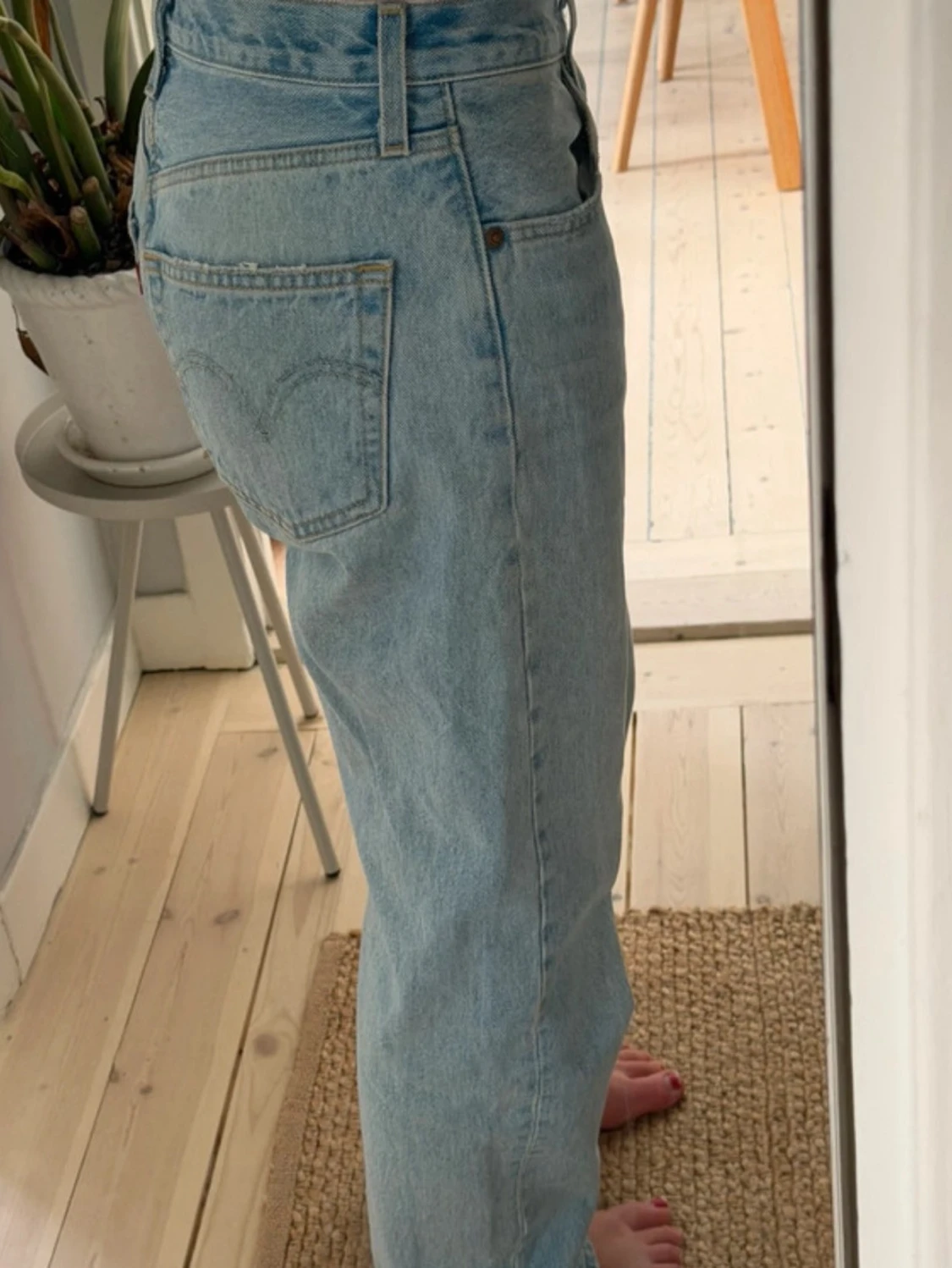 Ljusblå raka jeans Levi’s 