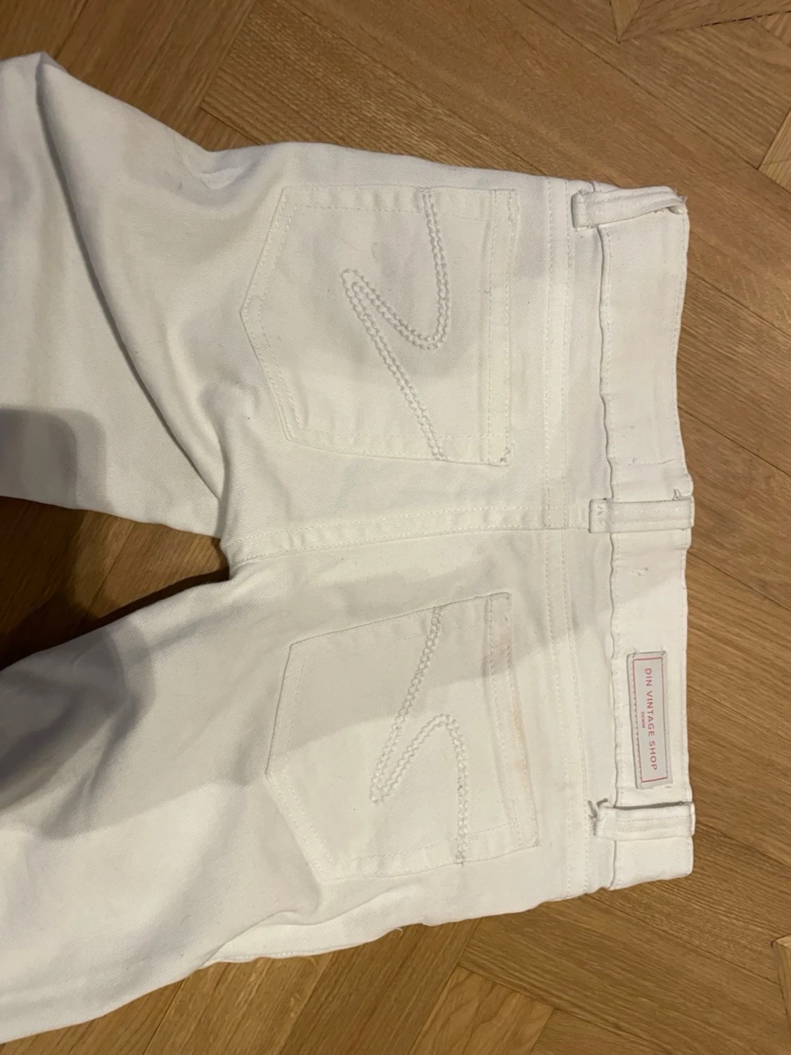Vita bootcut jeans med låg midja - 3