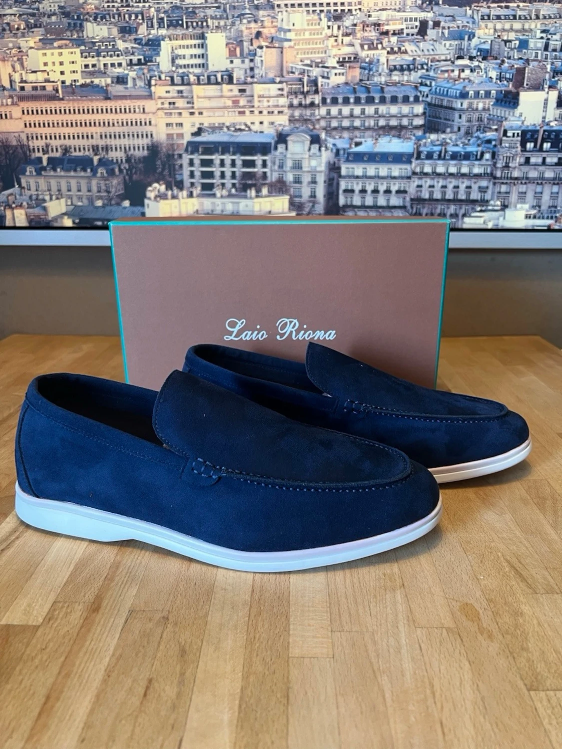 Blå mocka loafers från Sergio Ricci - 2