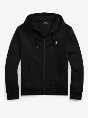 Svart zip hoodie från Polo Ralph Lauren - Klassisk svart hoodie med dragkedja från Polo Ralph Lauren. Har huva med dragsko, två fickor framtill och den ikoniska vita logotypen broderad på bröstet. Tillverkad i mjukt bomullsmaterial och har ribbade muddar vid ärmar och nederkant.