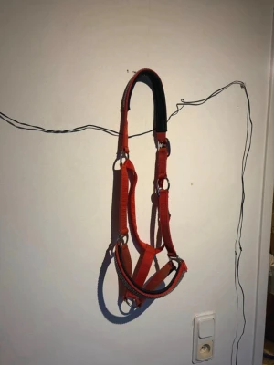 Röd grimma  - Använd 2 gånger stl full obs! Tvättas ej innan den postas