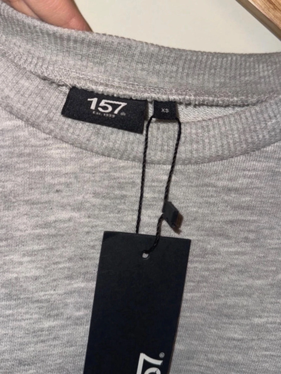 Grå croppad långärmad topp LST - 2