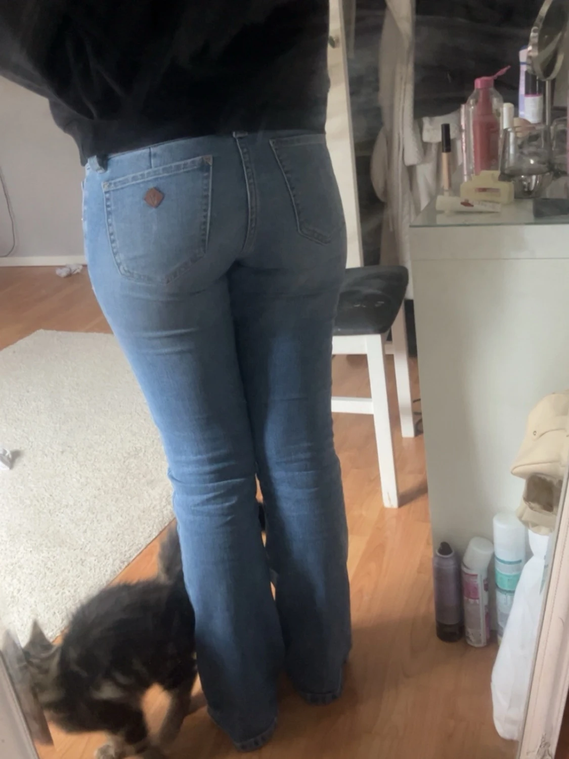 Ljusblå bootcut jeans från Abrand - 2