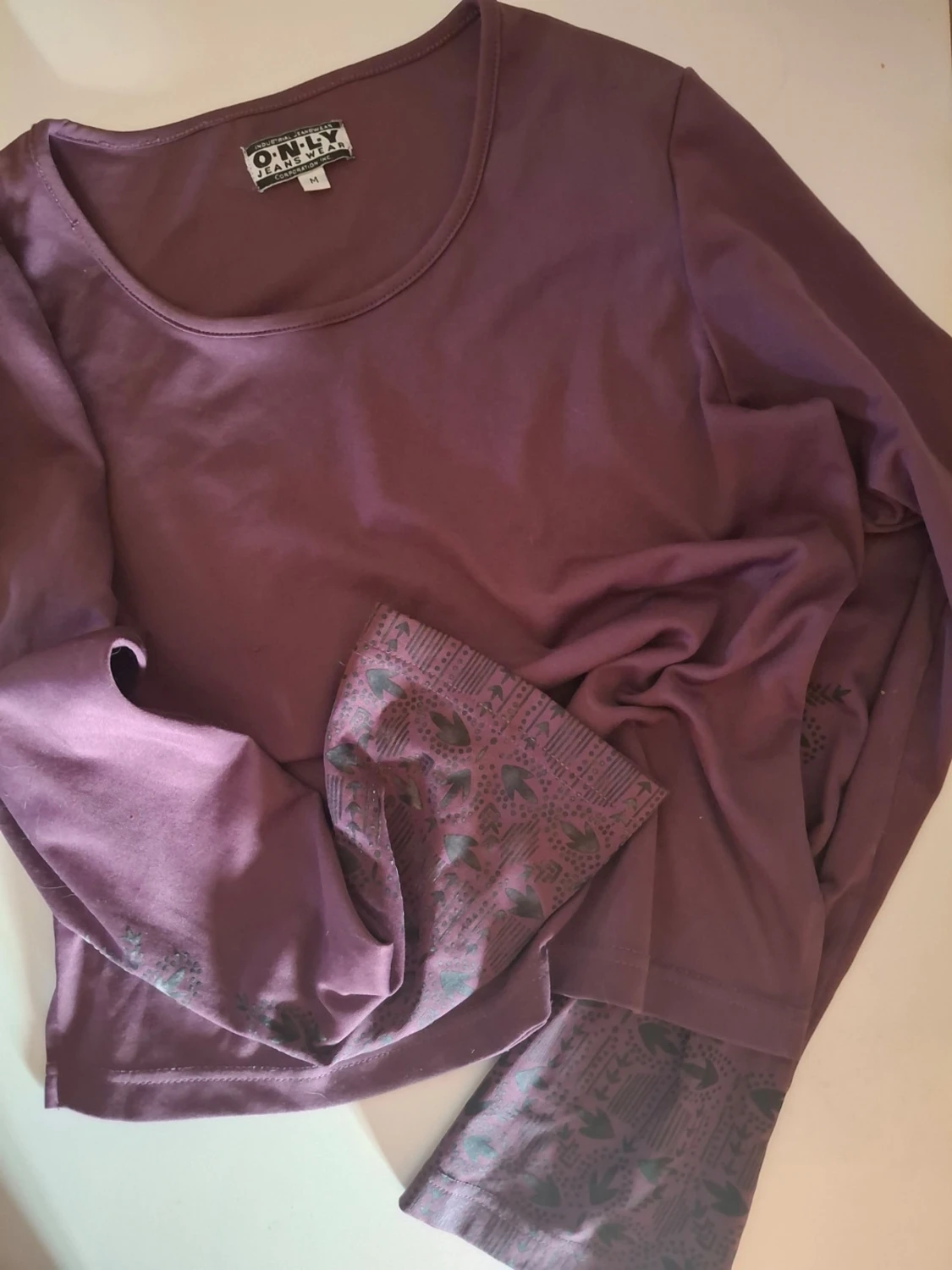 Lila långärmad topp från Only - 3