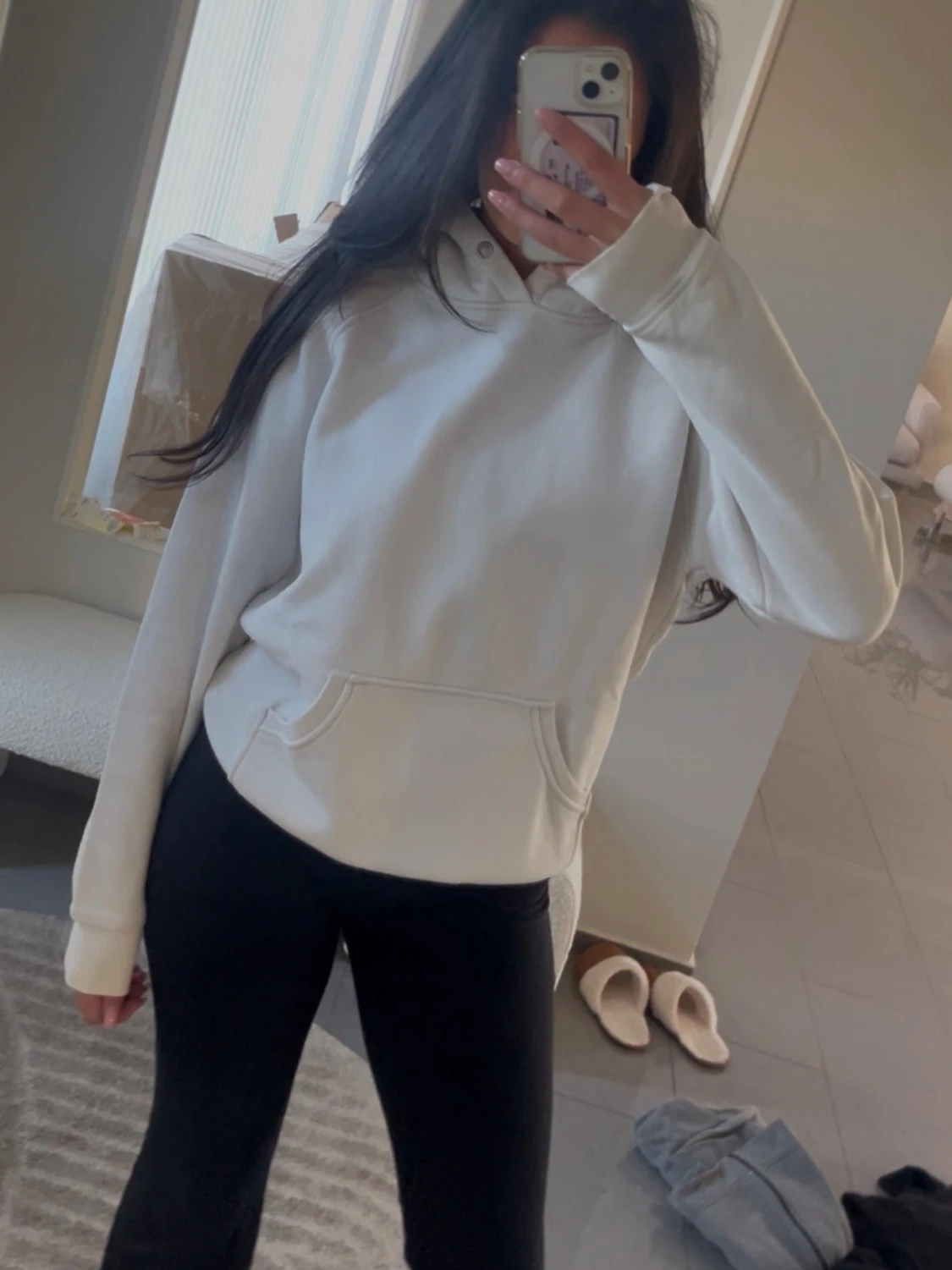 Vit hoodie  - 1