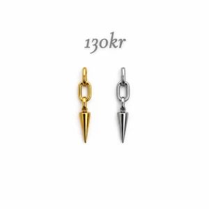 Örhängen i guld och silver med konform - Par 