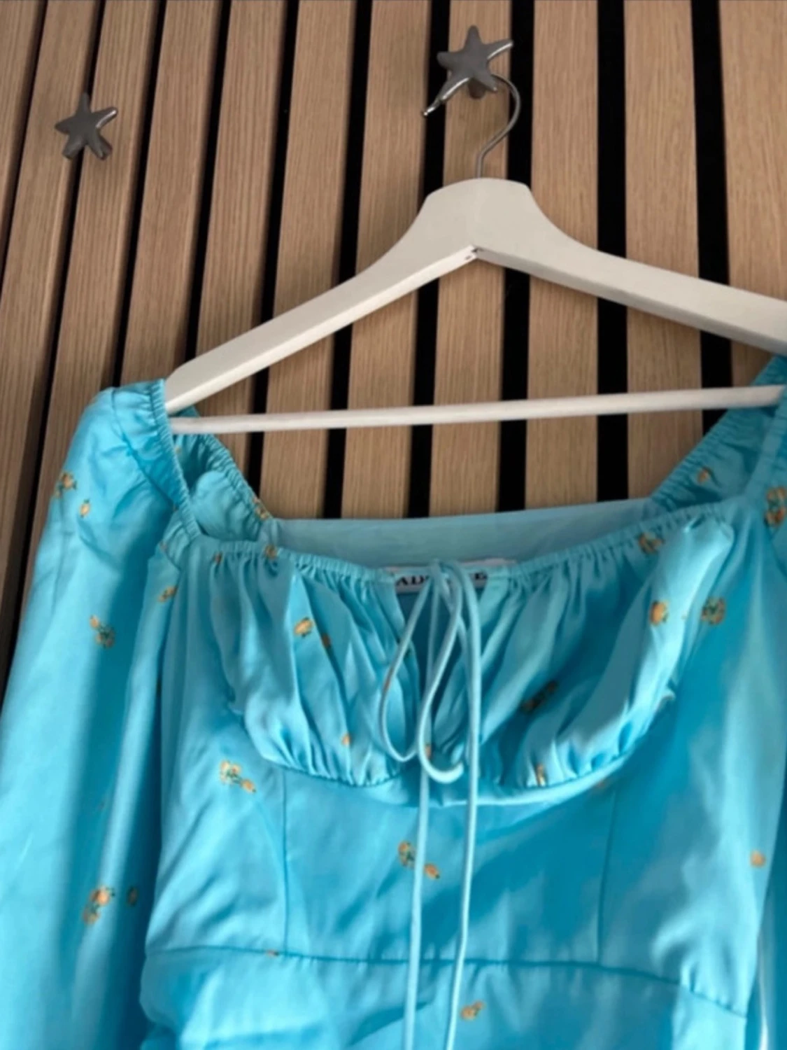 Blå långärmad klänning från Adoore - 3