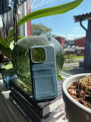 Blått mobilskal med kortfack (iphone 16 pro) - Snyggt blått mobilskal från Mobilefriend med två praktiska kortfack på baksidan. Skalet är gjort i ett mjukt material som känns skönt att hålla i och ger bra skydd till mobilen. Perfekt för dig som vill ha både stil och funktion i ett.