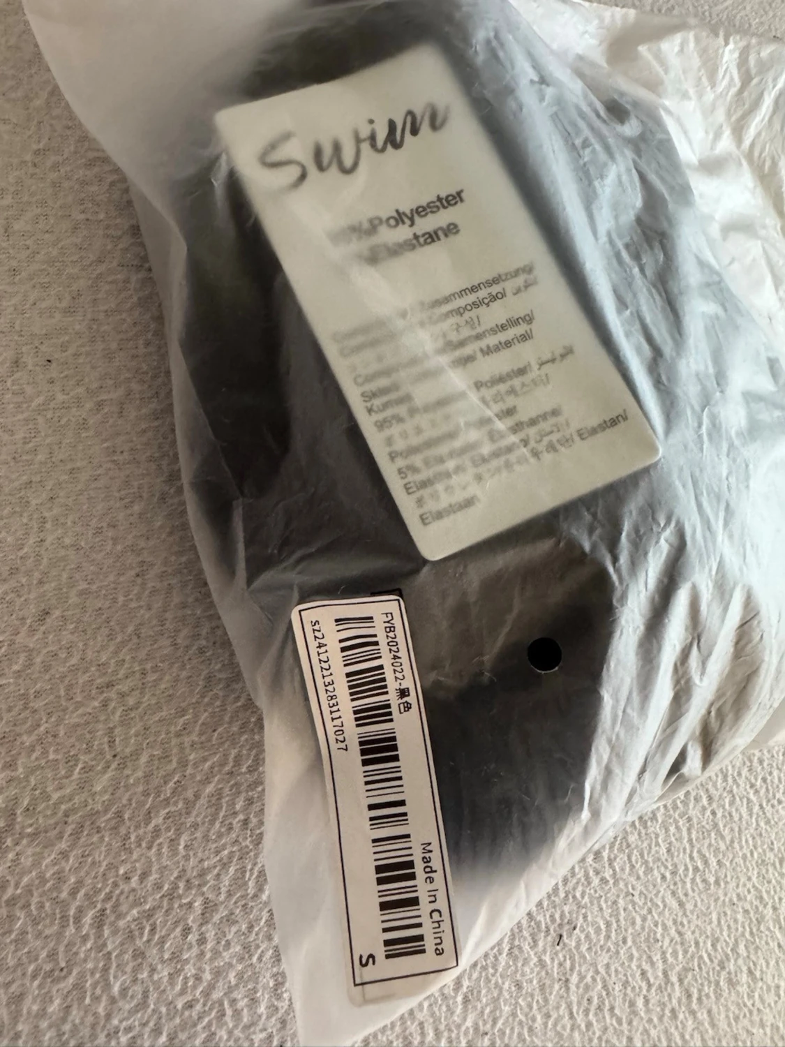 Svart bandeau bikini med struktur - 3