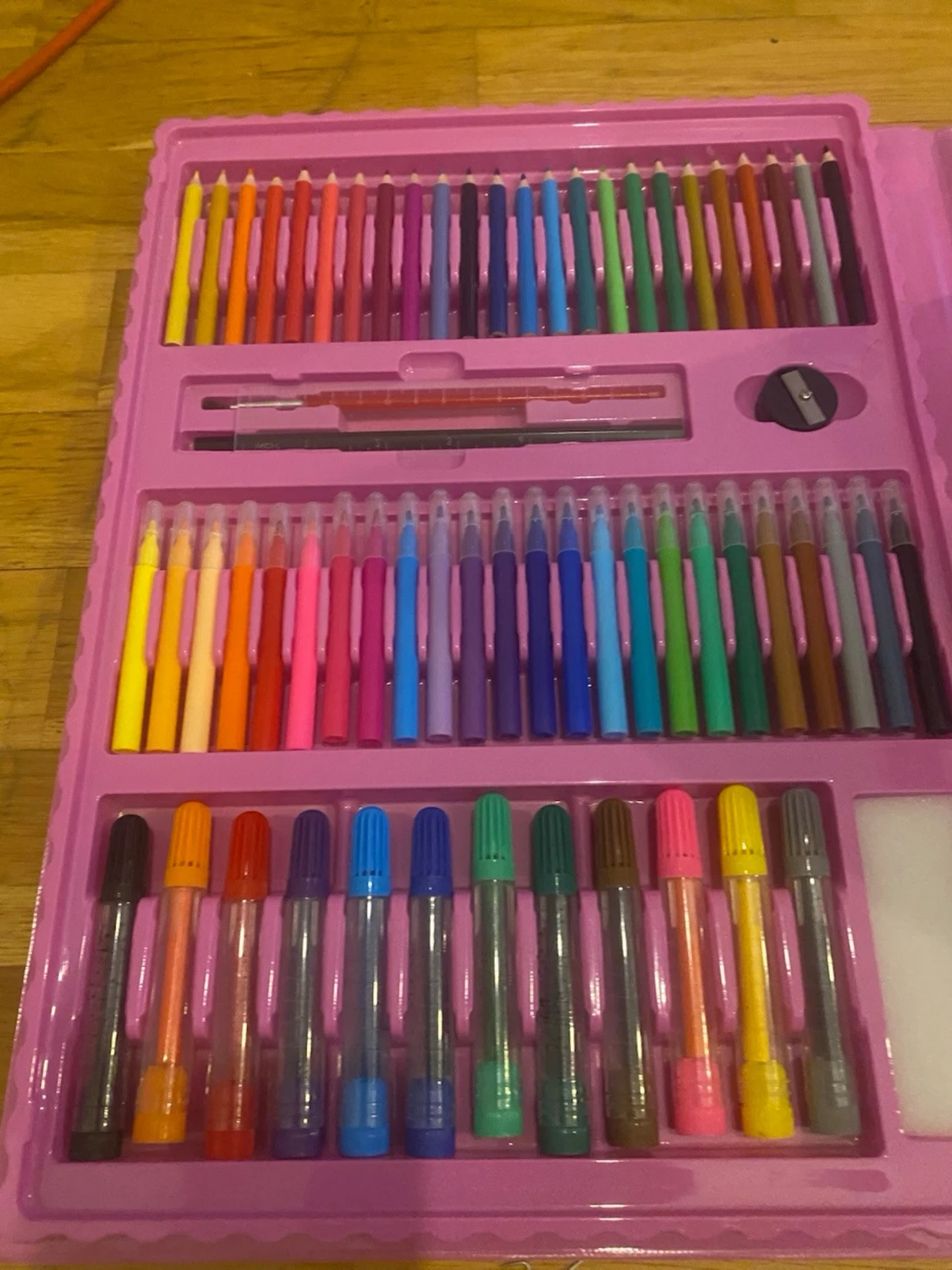 Maaliväri rosa konstnärsset 208 delar - 2