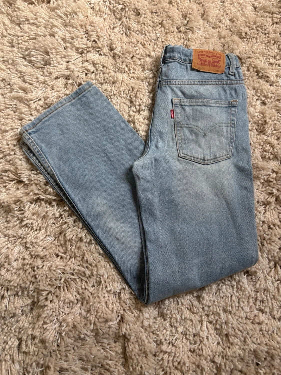 Ljusblå Levi's 551Z straight jeans