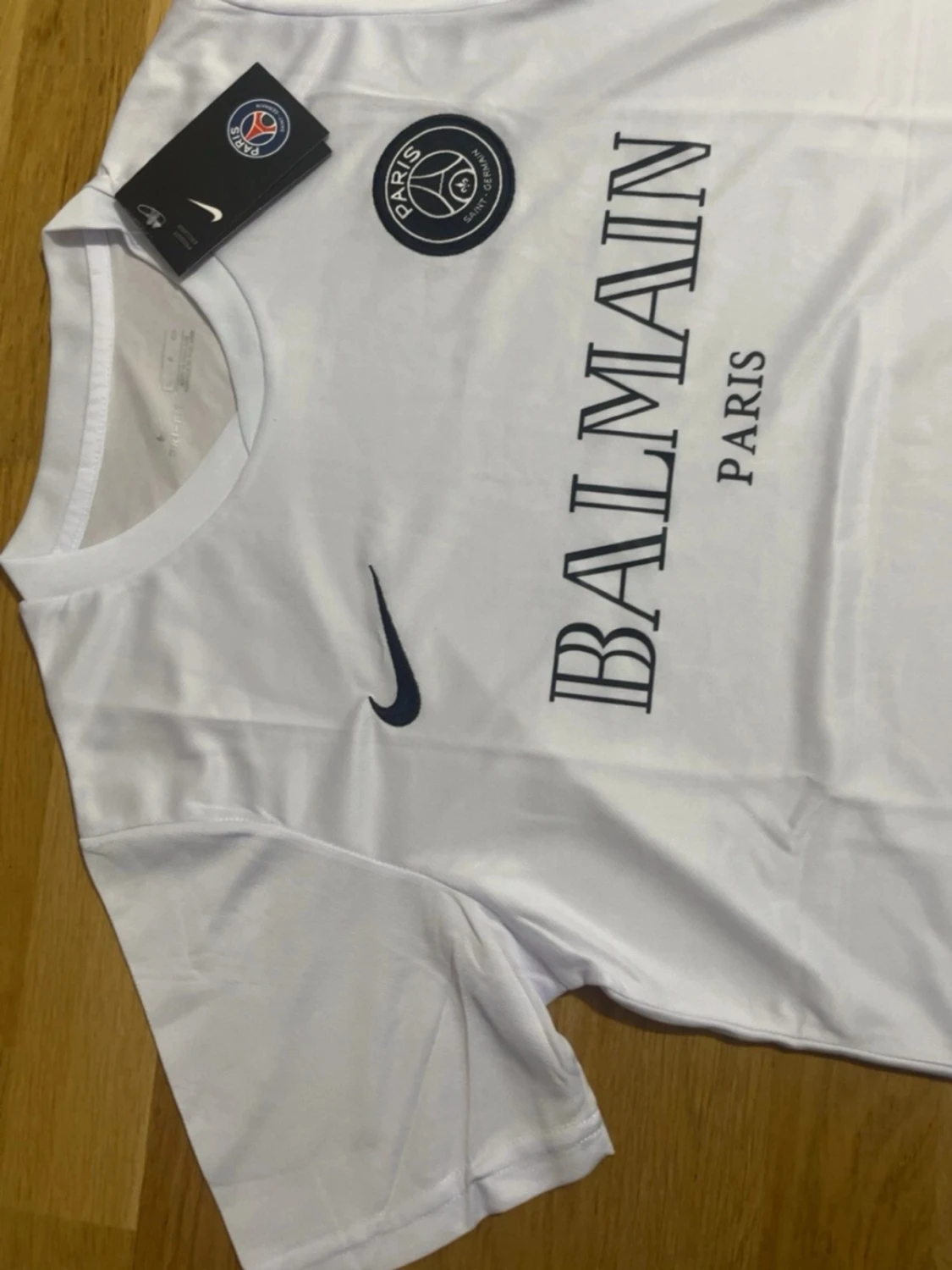 Vit PSG x Balmain t-shirt Nike - 1
