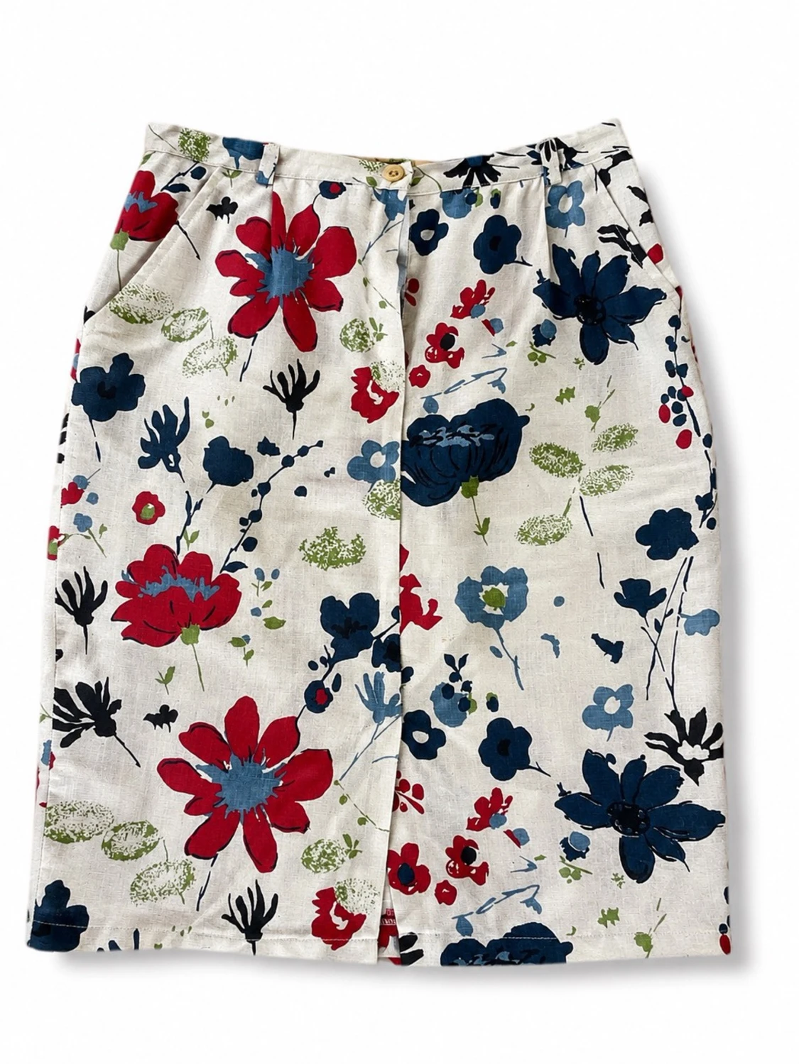 VeTa Estonian Linen Floral Pencil Skirt XL — Like New - 1