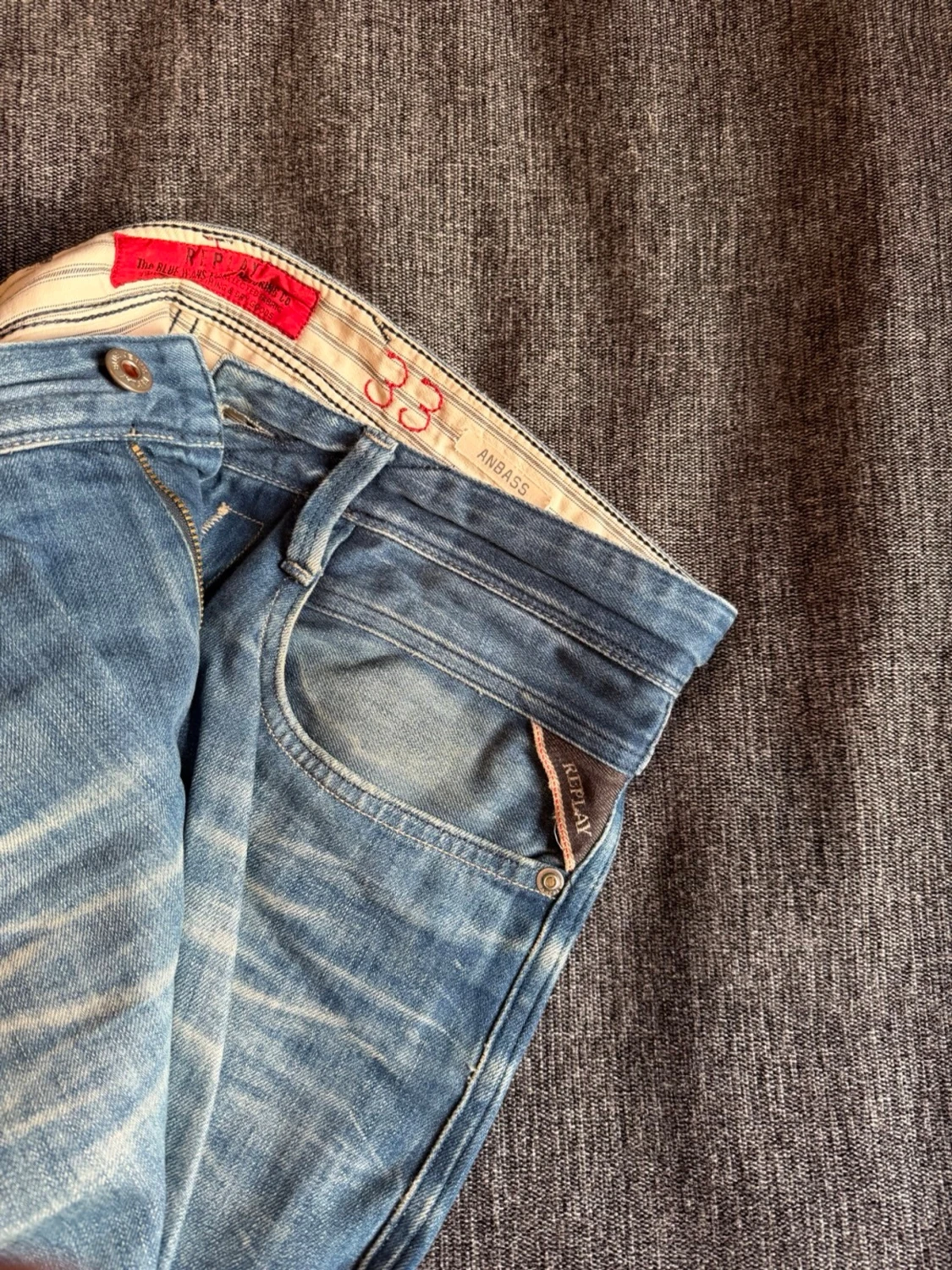 Ljusblå Replay jeans herr - 1