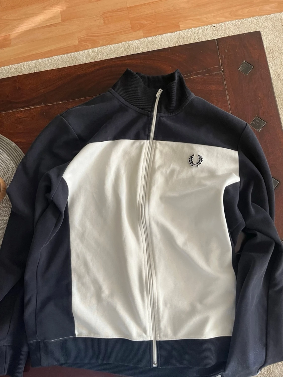 Fred Perry svartvit track jacket - 1