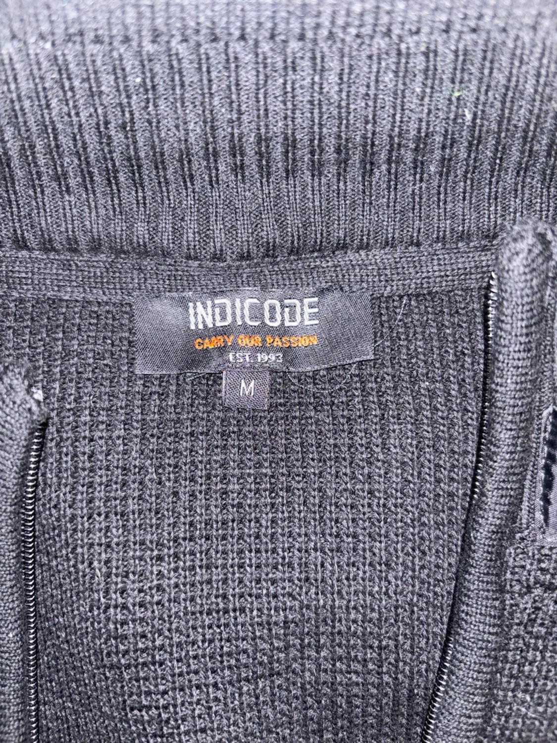 Svart stickad cardigan jacka - 2