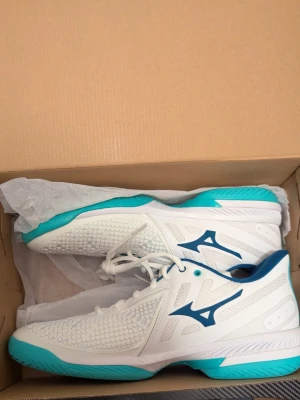 Mizuno skor  - Hej! Dessa skor är helt nya, aldrig använda och har sin original box.  Ny pris på dessa skor ligger på 1400 kr och mitt pris är 400 kr.  Kan mötas upp i Göteborg, närliggande stad eller frakta runt hela Sverige.  Tveka inte på att meddela mig vid fler frågor eller om du vill ha fler bilder.